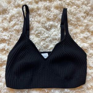 Wild Fable Black Ribbed Bralette